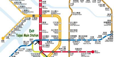 Taipei belangrikste stasie kaart