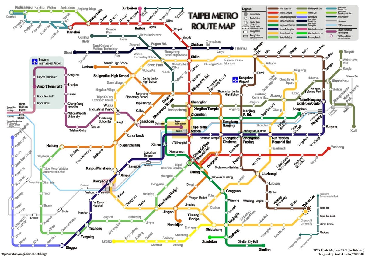 metro Taipei kaart