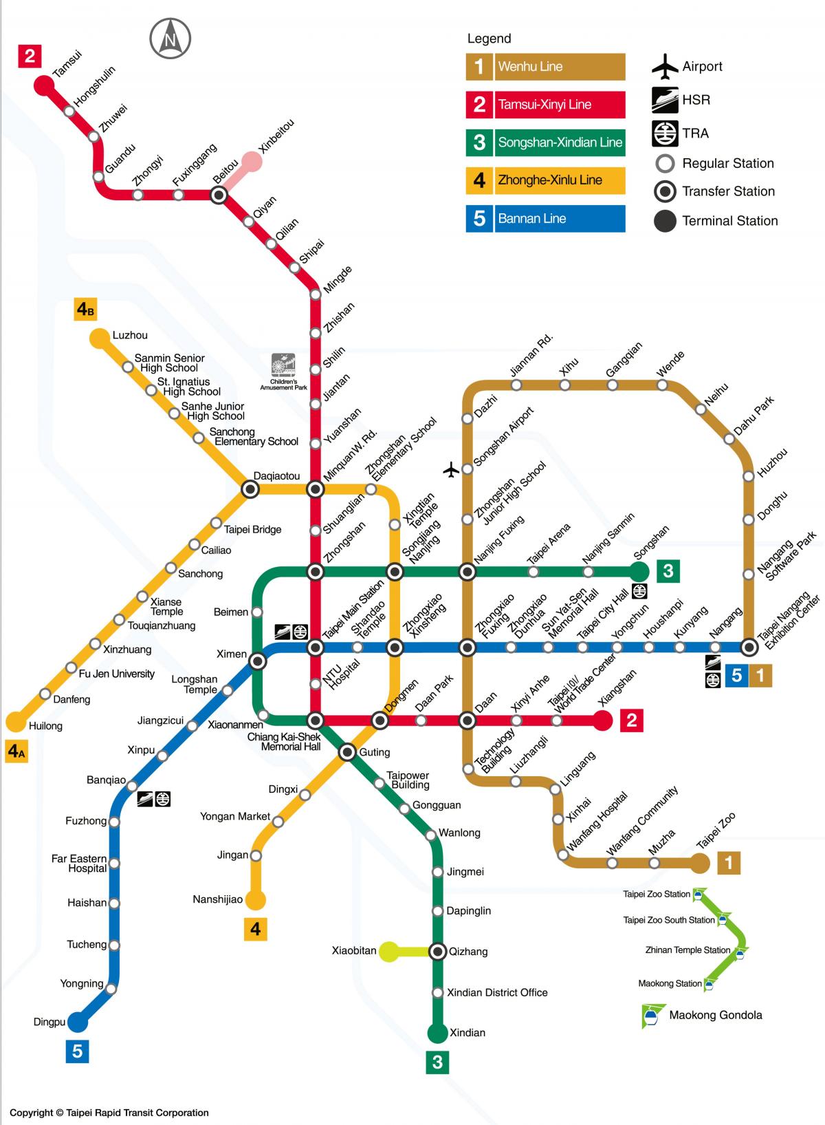 Taipei tube kaart