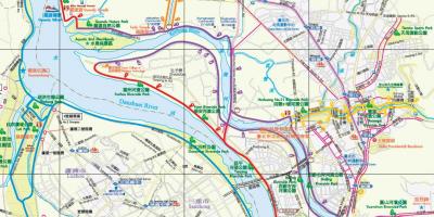 Kaart van Taipei fiets pad