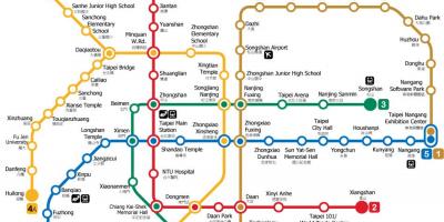 Taipei metro stasie kaart